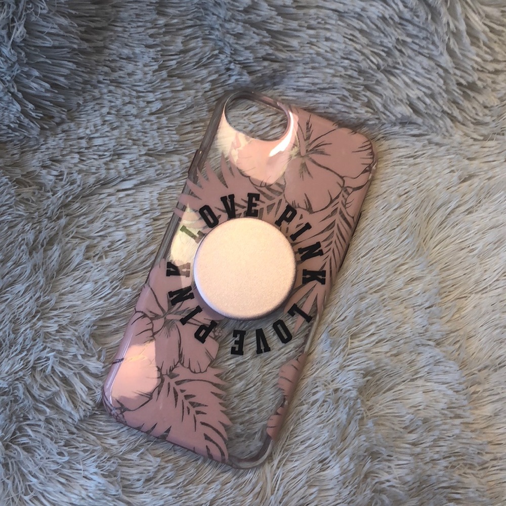 Beautiful Pink iPhone 6/6s/7/8case & pop socket 🌺